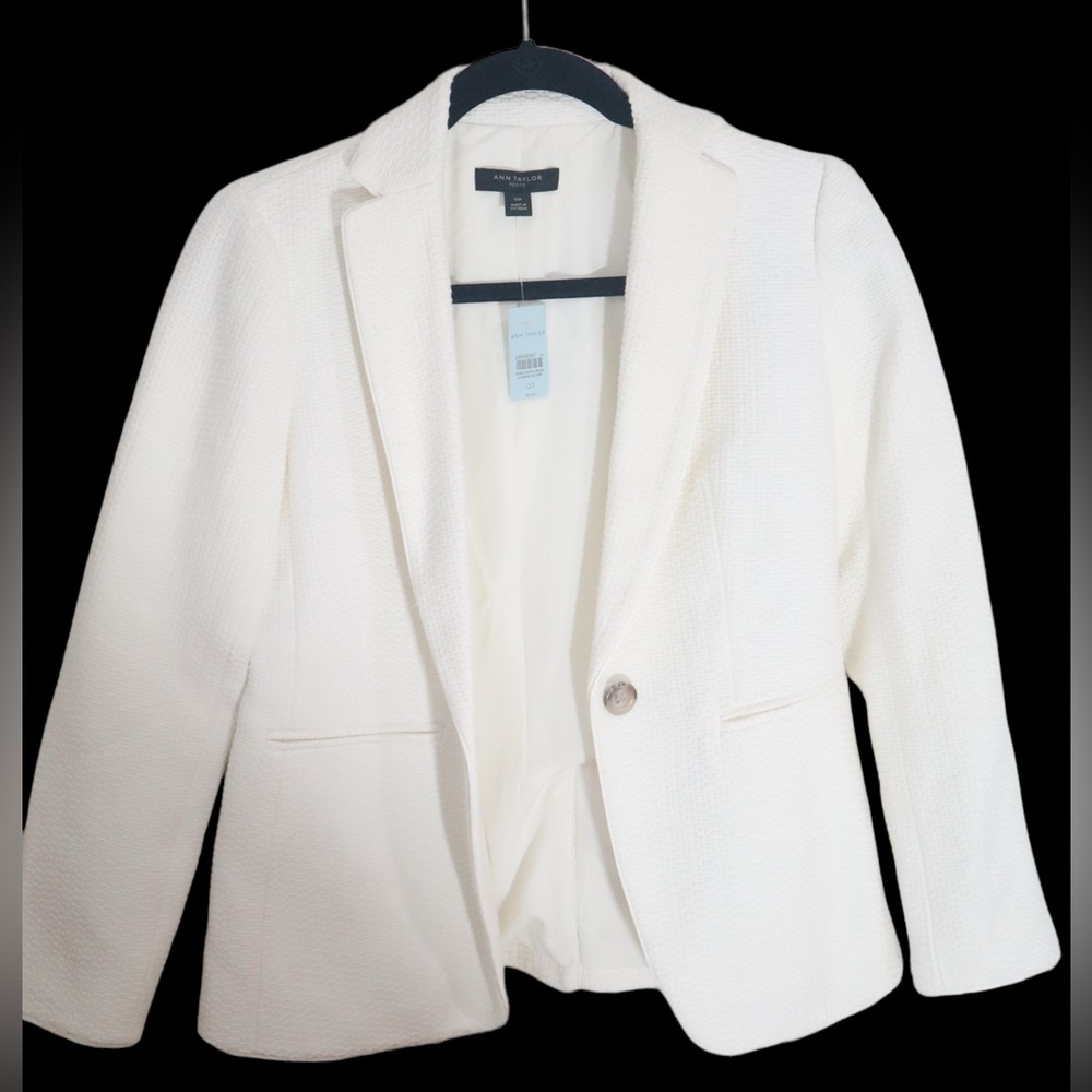 Ann taylor white blazer